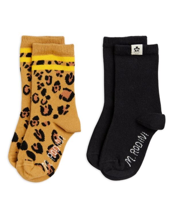 MINI RODINI - BASIC LEOPARD 2-PACK SOCKS