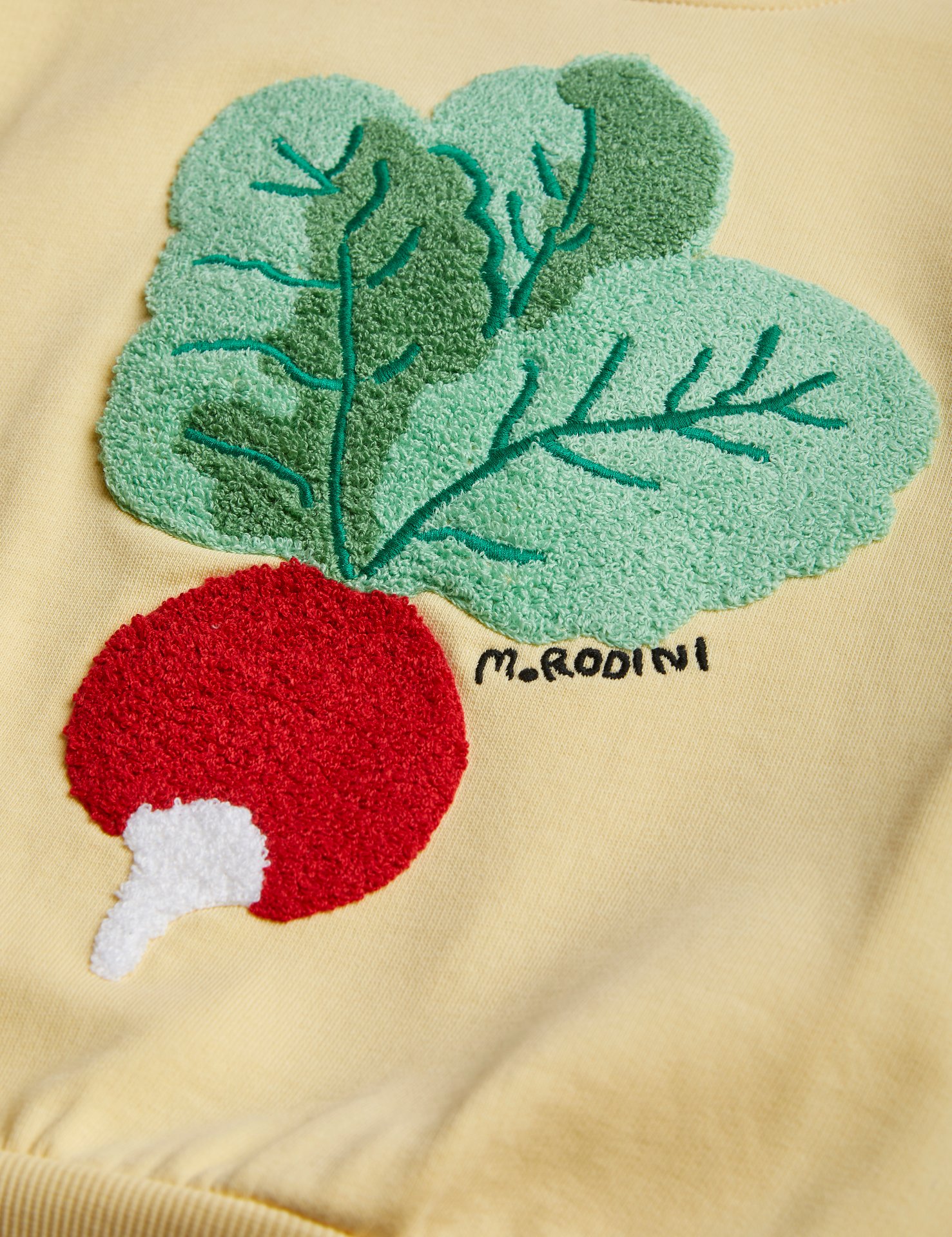 MINI RODINI - RADISH EMBROIDERED SWEATSHIRT YELLOW