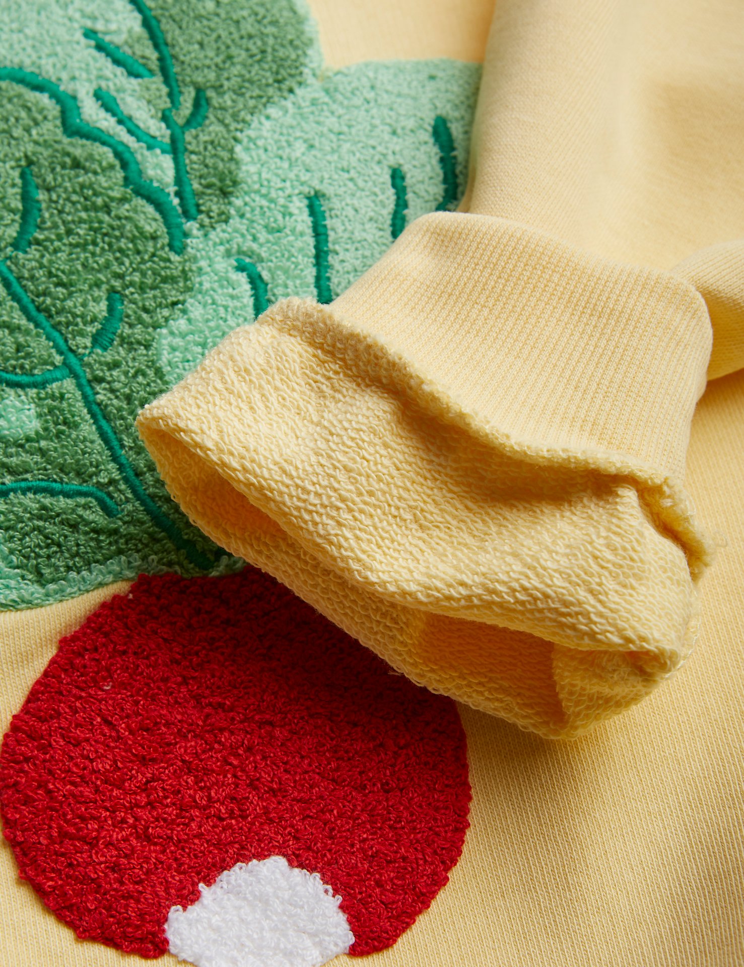 MINI RODINI - RADISH EMBROIDERED SWEATSHIRT YELLOW