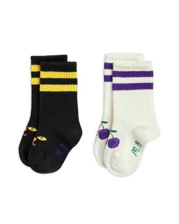 MINI RODINI - PLUM BABY SOCKS 2-PACK