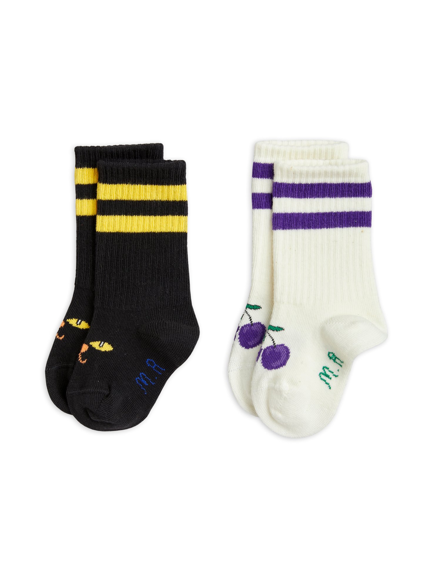 MINI RODINI - PLUM BABY SOCKS 2-PACK