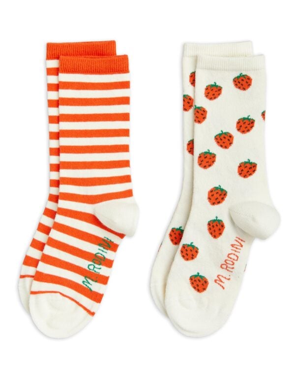 MINI RODINI - STRAWBERRIES SOCKS 2-PACK