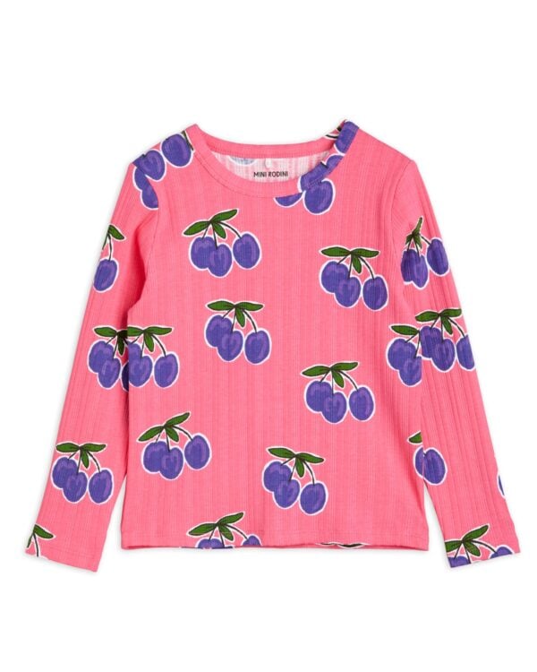 MINI RODINI - PLUM LONG SLEEVE T-SHIRT PINK