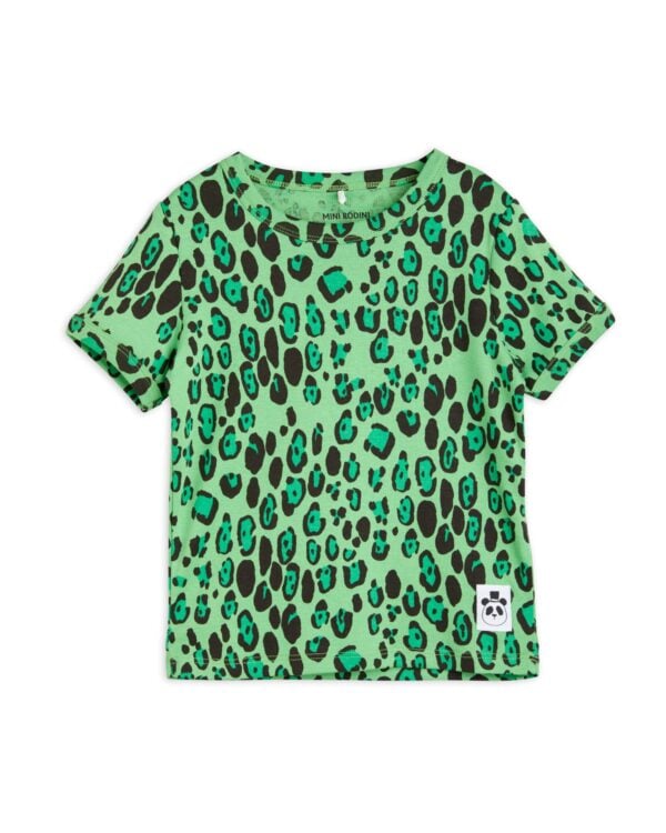 MINI RODINI - LEOPARD T-SHIRT GREEN
