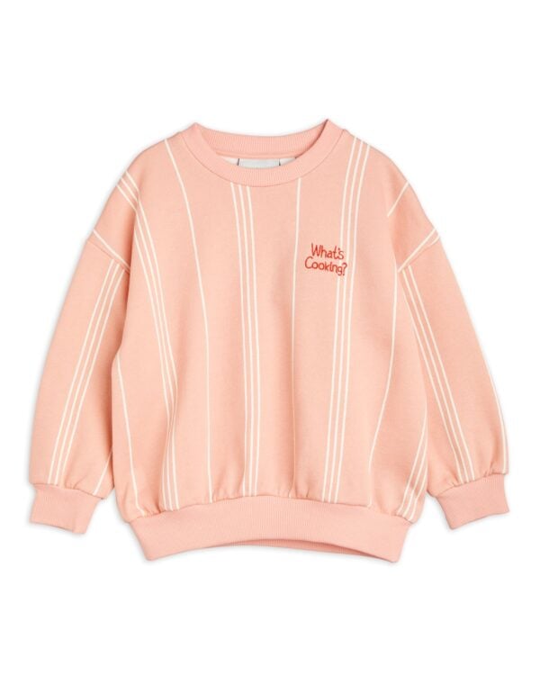 MINI RODINI - WHAT'S COOKING EMBROIDERED SWEATSHIRT PINK
