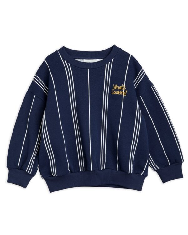 MINI RODINI - WHAT'S COOKING EMBROIDERED SWEATSHIRT NAVY