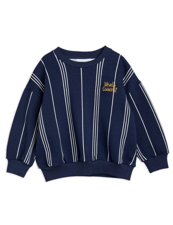 MINI RODINI - WHAT'S COOKING EMBROIDERED SWEATSHIRT NAVY