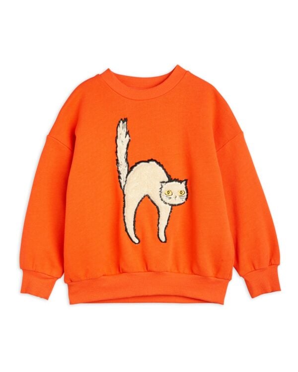 MINI RODINI - ANGRY CAT EMBROIDERED SWEATSHIRT