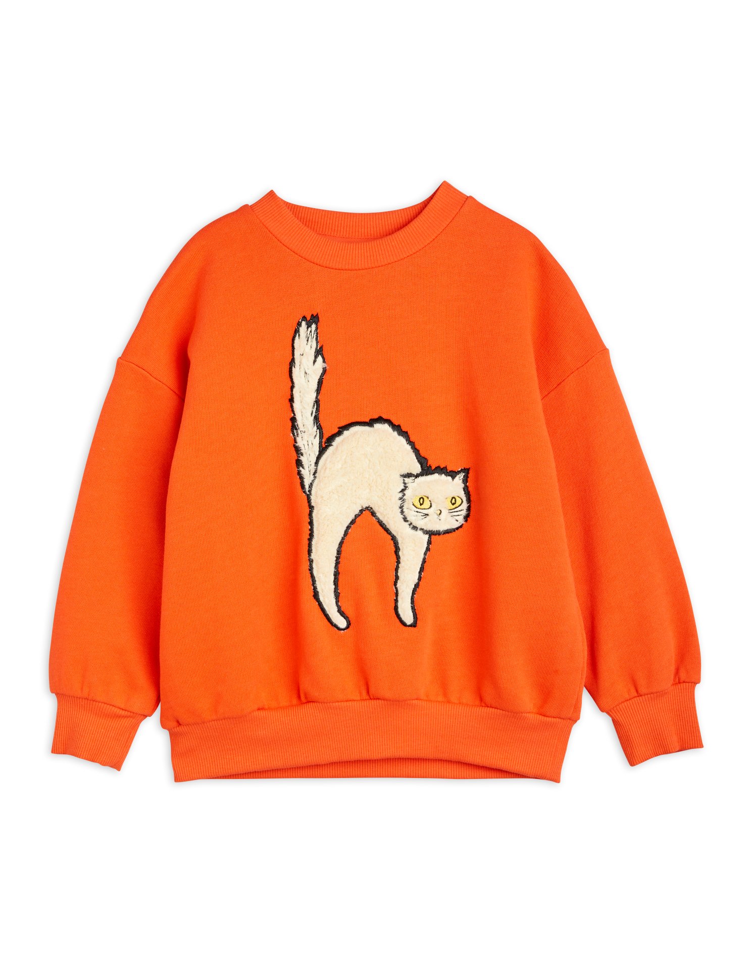 MINI RODINI - ANGRY CAT EMBROIDERED SWEATSHIRT