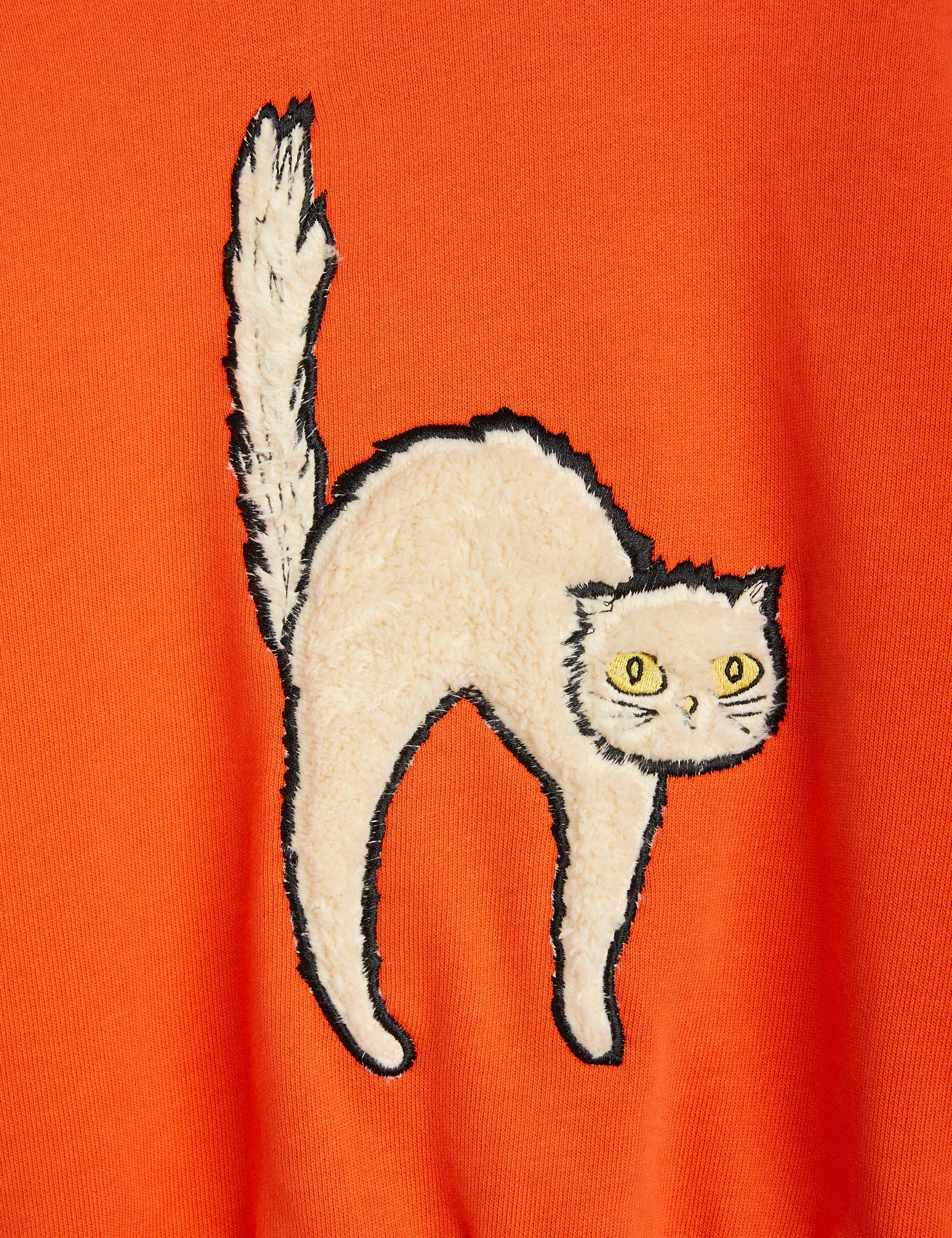 MINI RODINI - ANGRY CAT EMBROIDERED SWEATSHIRT
