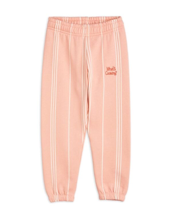 MINI RODINI - WHAT'S COOKING EMBROIDERED SWEATPANTS PINK