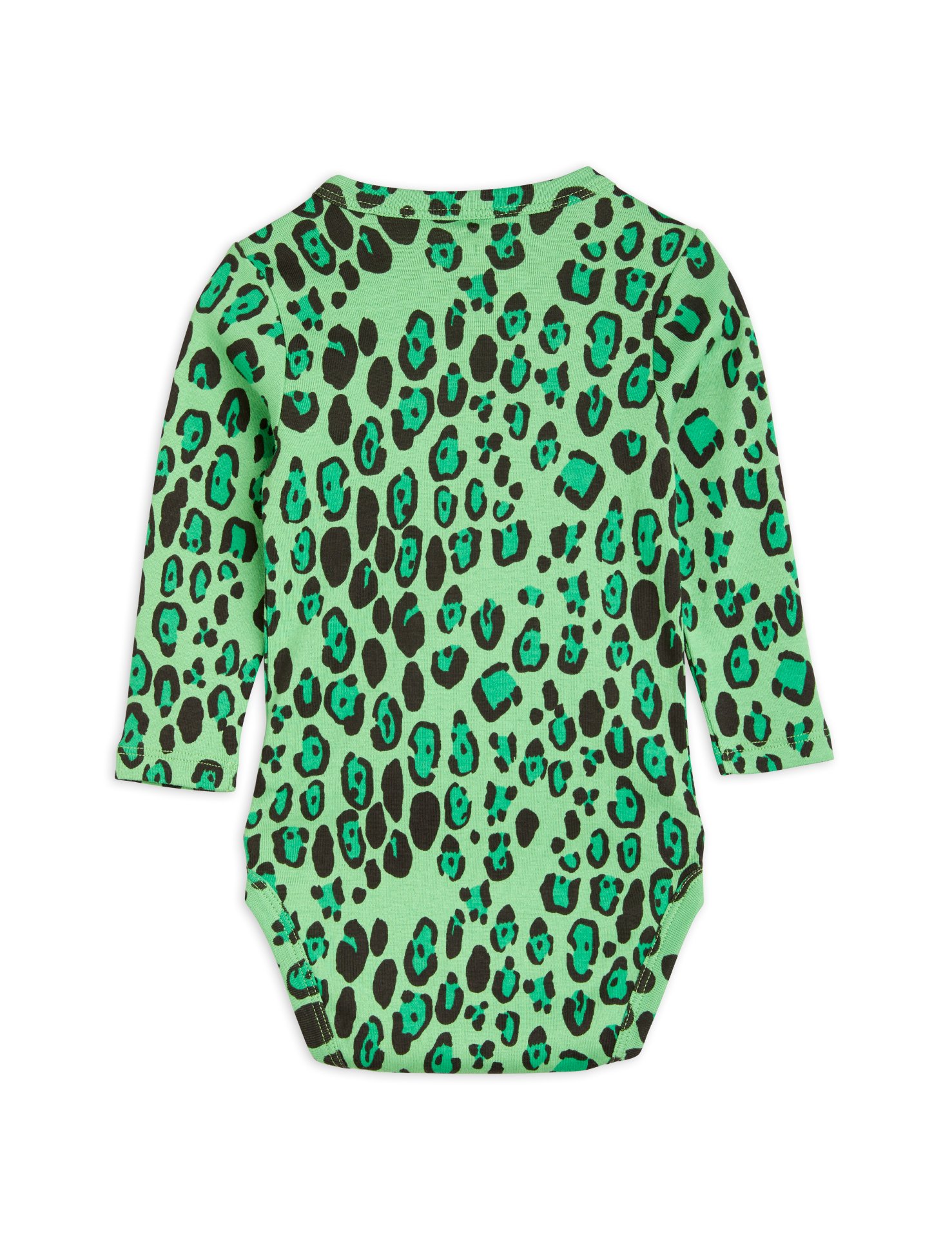 MINI RODINI - LEOPARD LONG SLEEVE BODYSUIT GREEN
