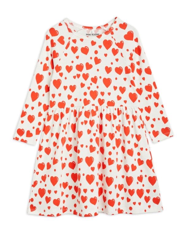 MINI RODINI - HEARTS LONG SLEEVE DRESS MULTI