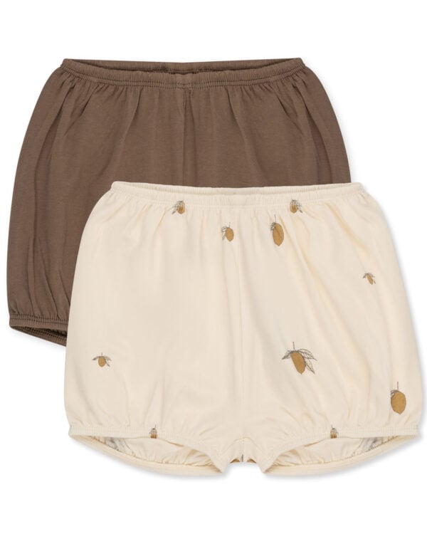 KONGES SLÖJD - BASIC 2-PACK BLOOMERS GOTS LEMON/SHITAKE