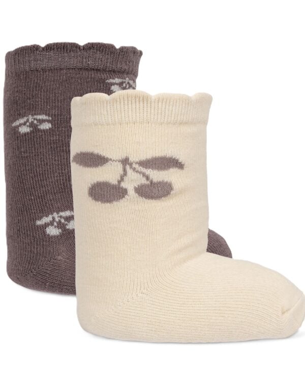 KONGES SLÖJD - 2-PACK JACQUARD SOCKS FRILL MON GRAND CHERRY