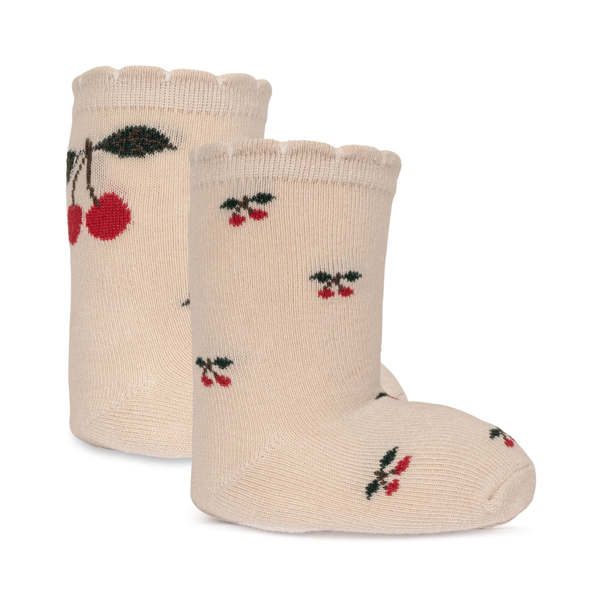 KONGES SLÖJD - 2-PACK JACQUARD SOCKS BIG CHERRY/CHERRY