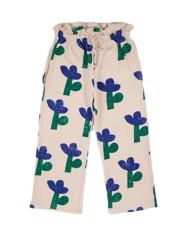 BOBO CHOSES - SEA FLOWER ALL OVER GATHERED JOGGING PANTS KID