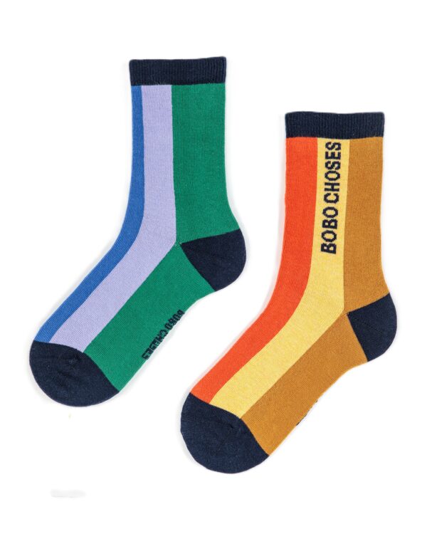 BOBO CHOSES - MULTI COLOR STRIPES LONG SOCKS
