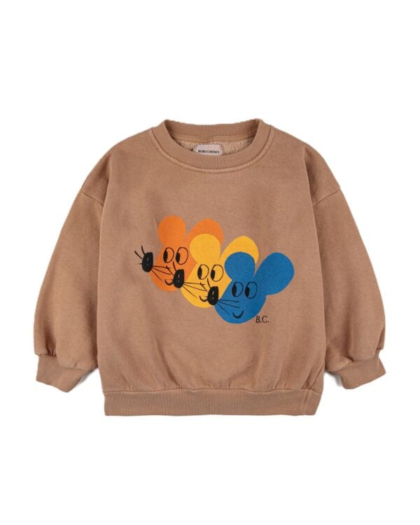 BOBO CHOSES - MULTICOLOR MOUSE SWEATSHIRT KID